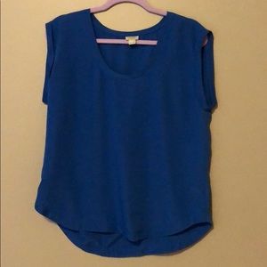 J. Crew scoop neck cap sleeve blouse.